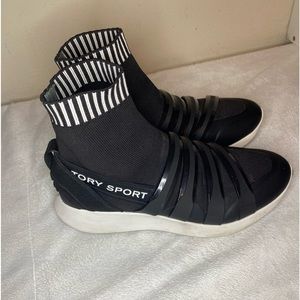 Tory Burch Tory Sport banner sock sneakers